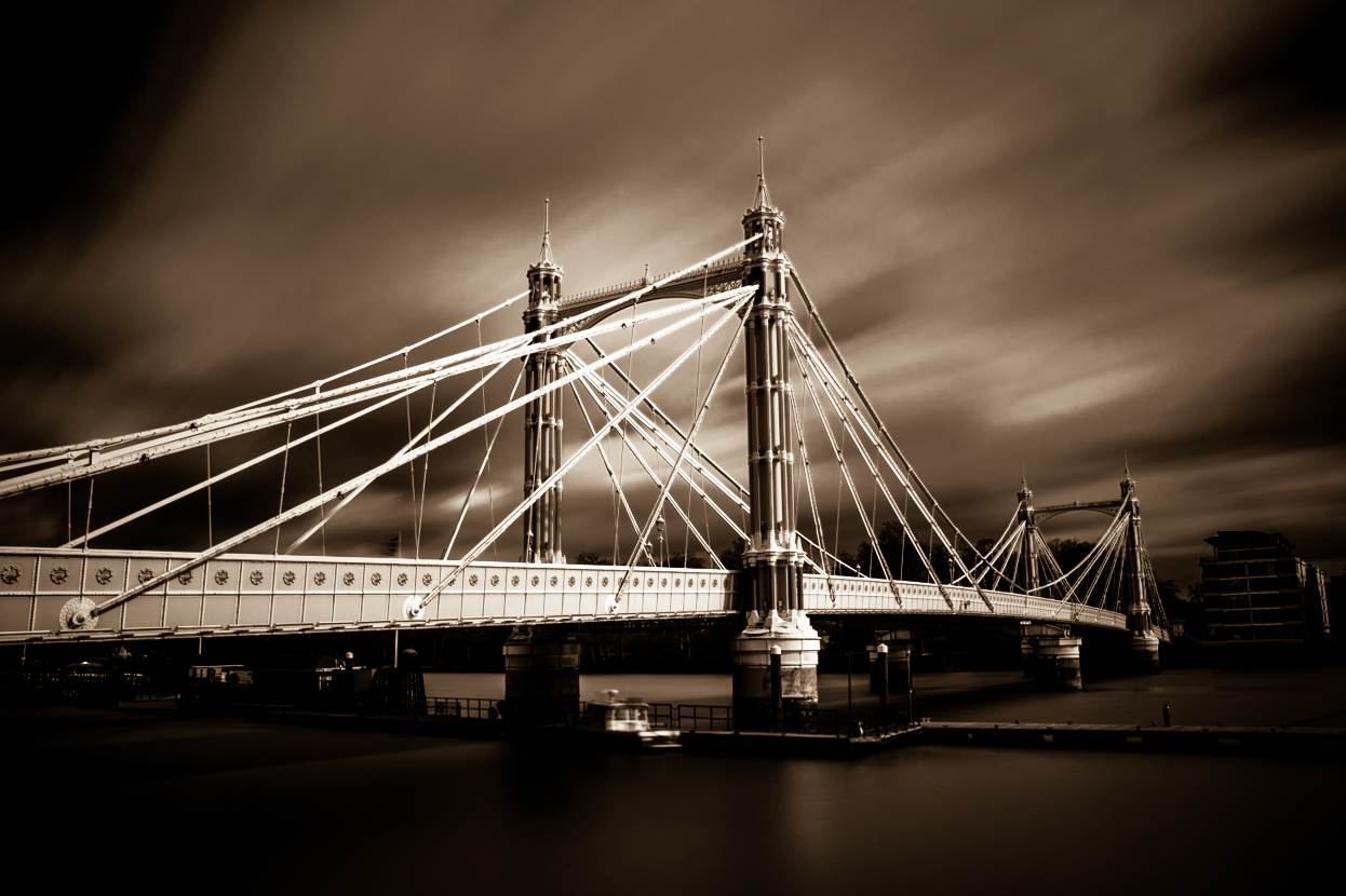 Photograph of Albert Bridge on the river Thames in South West London