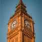 Photograph of the Elizabeth Tower, also known as Big Ben, in central London.
