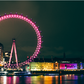 Photograph of London Eye & County Hall At Night on the river Thames in South West London