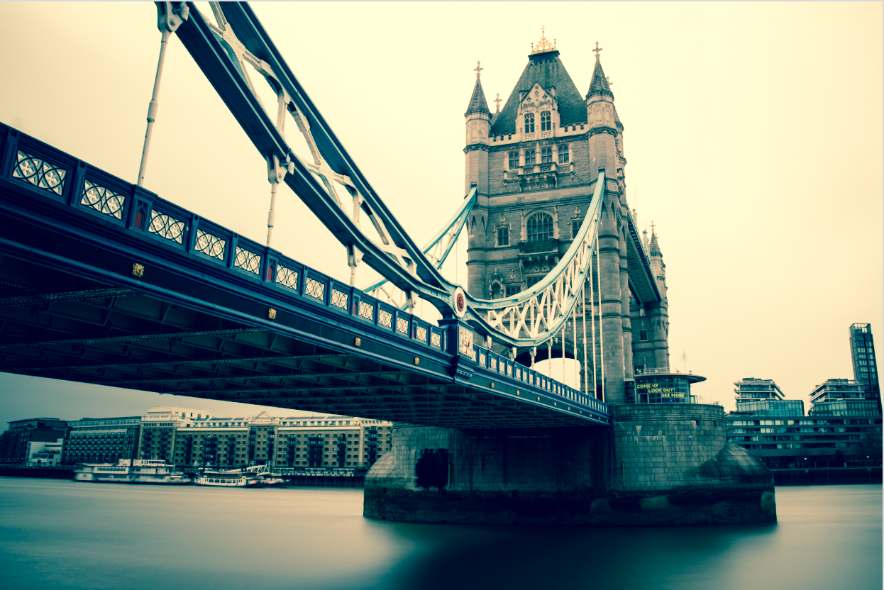 Photograph of Tower Bridge on the river Thames in central London