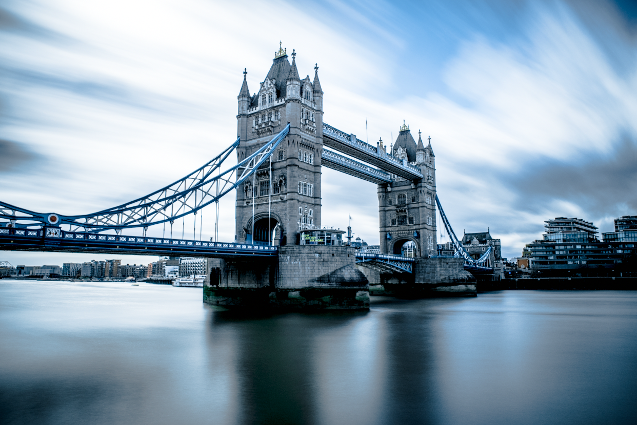 Photograph of Tower Bridge on the river Thames in central London